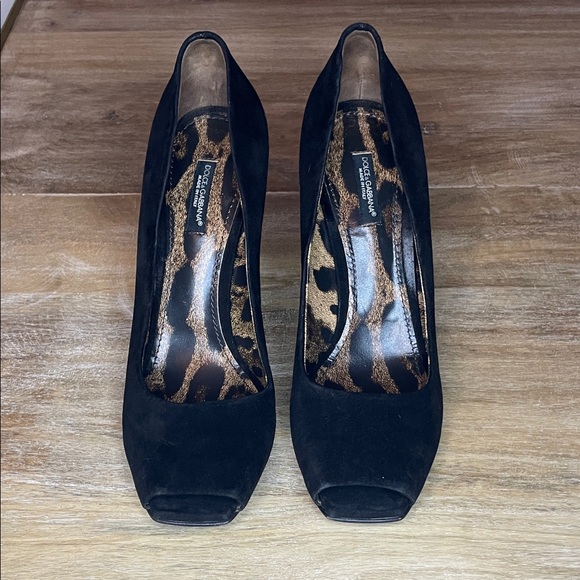 Dolce & Gabbana Shoes - Dolce & Gabbana Black Peep Toe Heels